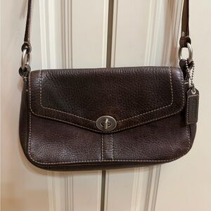 Coach Dark Brown Leather Cross Body/Shoulder Bag